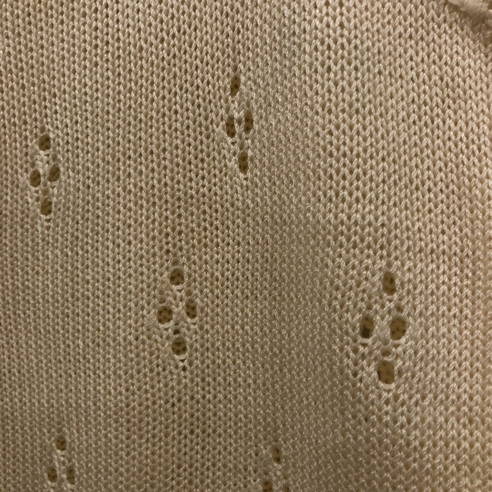 Cream Pointelle Knit Sleeveless Top - Picture 5 of 12